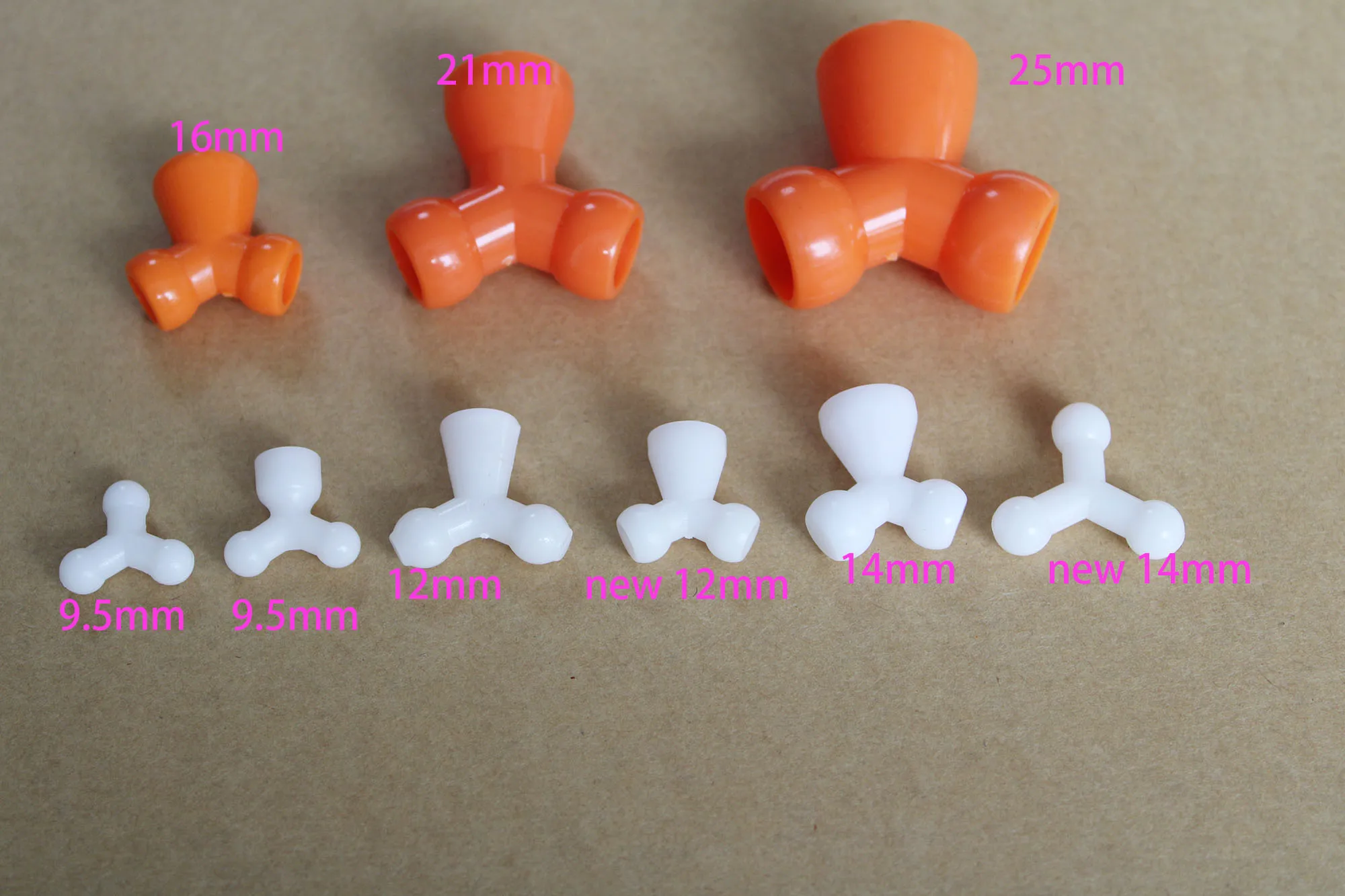 

20pcs---Y--shape skelton joint connector fit for 9.5/12/14/16mm/21mm/25.5mm toy bulk skeletonjoint