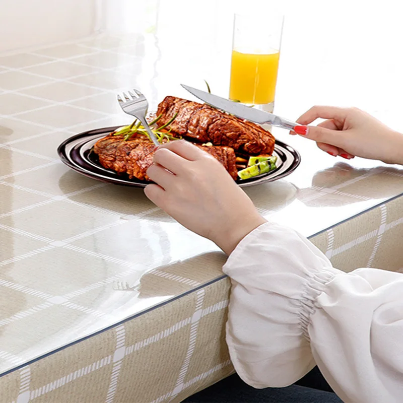 PVC Table Mat Glass Soft Cloth Table Cover Transparent D\' Waterproof rugs and carpets for home living room Tablecloth 1.0 mm