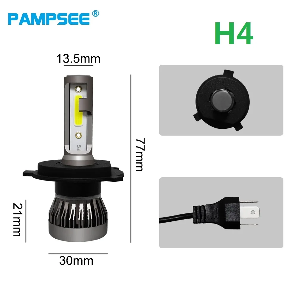 Super Mini Size H4 LED 9005 HB3 9006 HB4 H7 H11 H1 Auto Lamp Car Headlight Bulb LED Lamps for Car 72W 12000LM 6000K 12V mini1