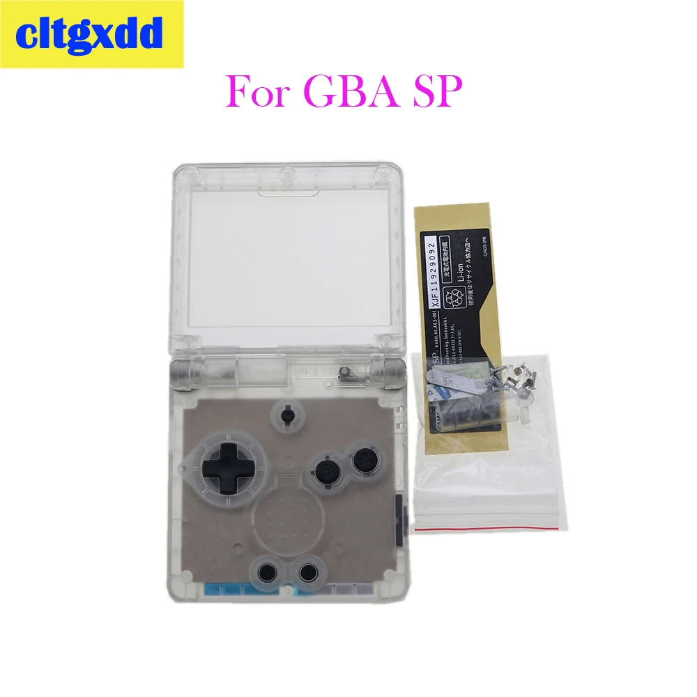 13 kolorów dla konsoli do gier GBA SP = przezroczysty futerał ochronny na przezroczysta żarówka kolorowy futerał z pokrowcem na przycisk