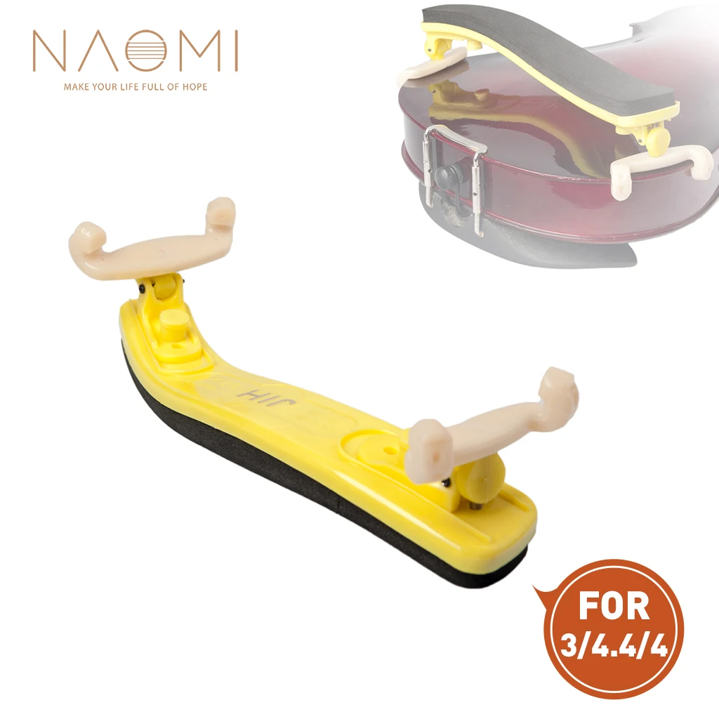 

NAOMI Violin Shoulder Rest 3/4 4/4 Violin Shoulder Rest Plastic+Foam+Rubber Pad Comfortable Use