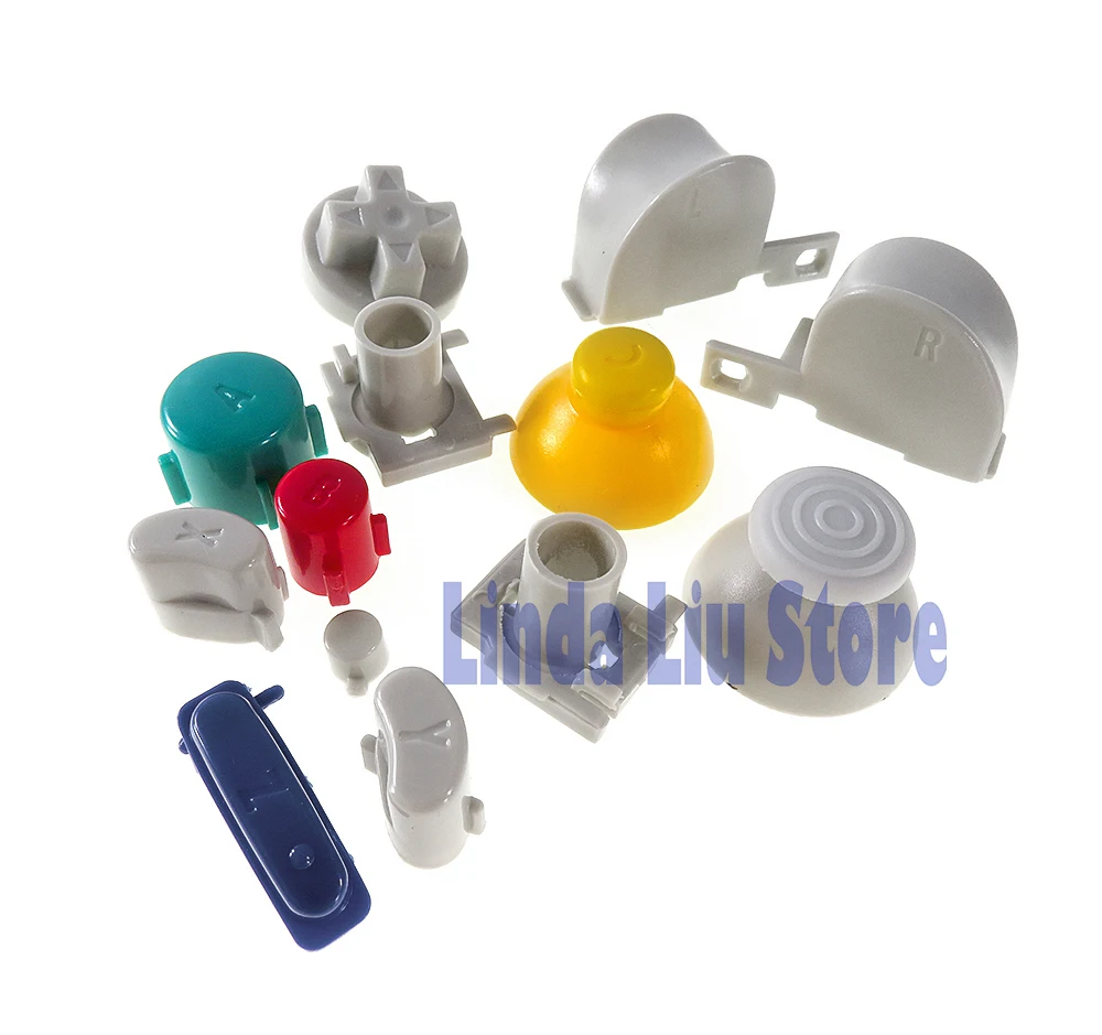 1set Full Set ABXY Z Keypads L R Buttons for Nintend NGC Controller Colorful Thumb Touch Button Keys Joystick Cover Cap parts