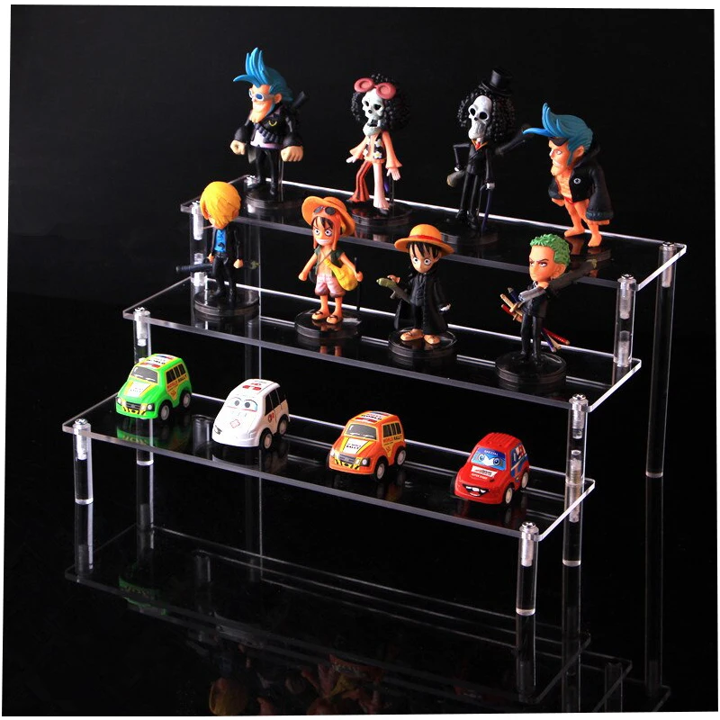 

Acrylic Cosmetics Storage Rack, Detachable Cartoon Character Ladder, Frame Holder, Toy Car Model Purse, Perfume Display Stand