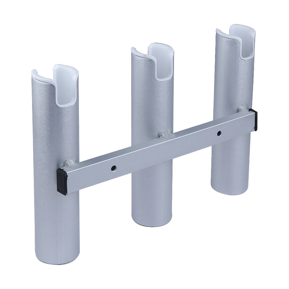 Angelrute halter aus Aluminium legierung, 3-fach Wand halterung für Marine boot, Yacht, Wohnmobil, Wohnmobil, 3-Rohr – Detail 2