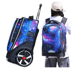 Reise Trolley rucksäcke taschen für jugendliche Schule Rädern rucksack für mädchen rucksack Auf rädern Kinder Roll gepäck Taschen