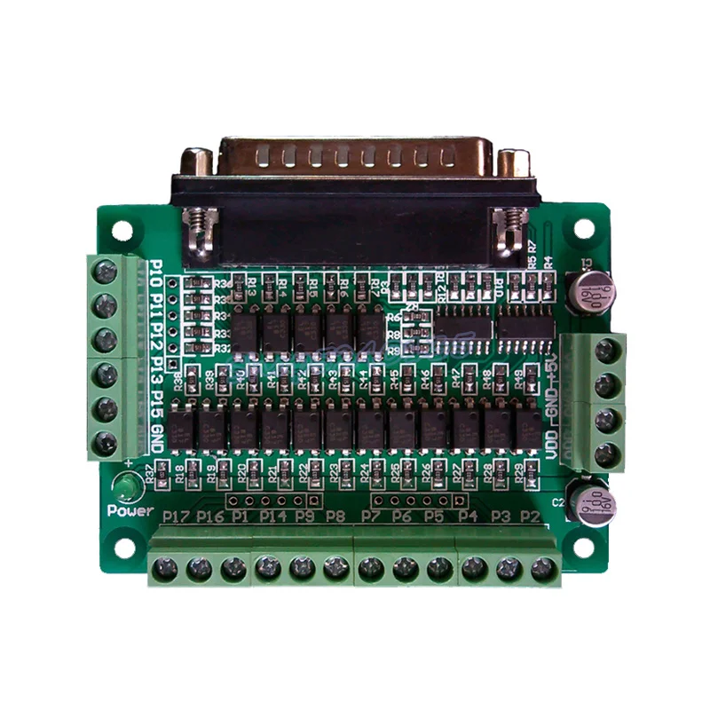 CNC parallel port interface board photoelectric isolation (support KCAM4, EMC2/linuxcnc)