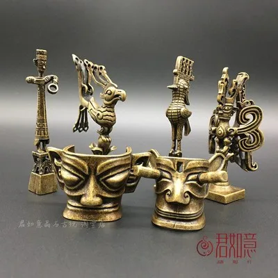 Ancient Shu Bronze Ornaments Gold Masks Sanxingdui Souvenirs