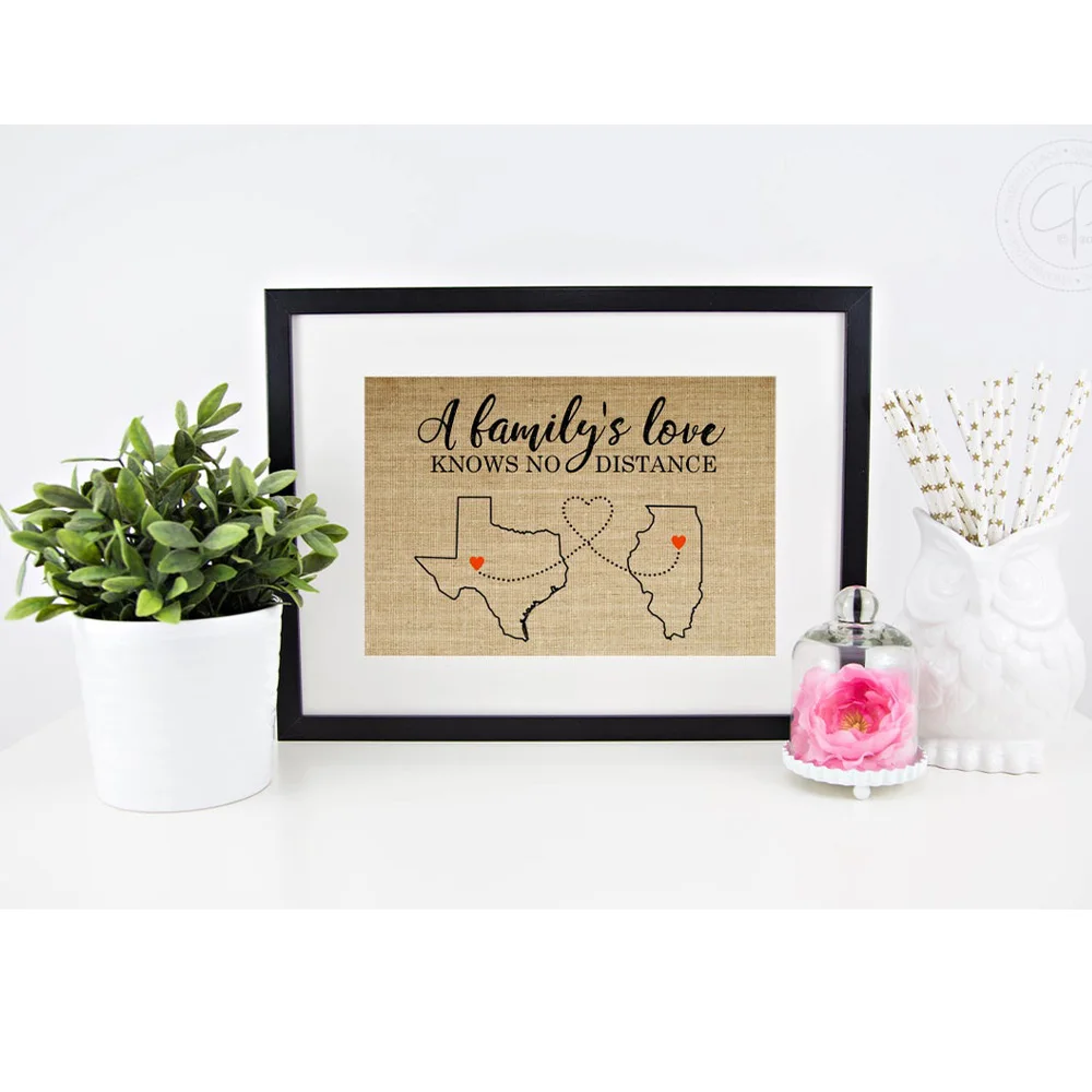 Long Distance Family Gift, Mother's Day Gift for Mom Personalized Gift for Dad Grandma Gift Long Distance Gifts, Family Sign, Fa