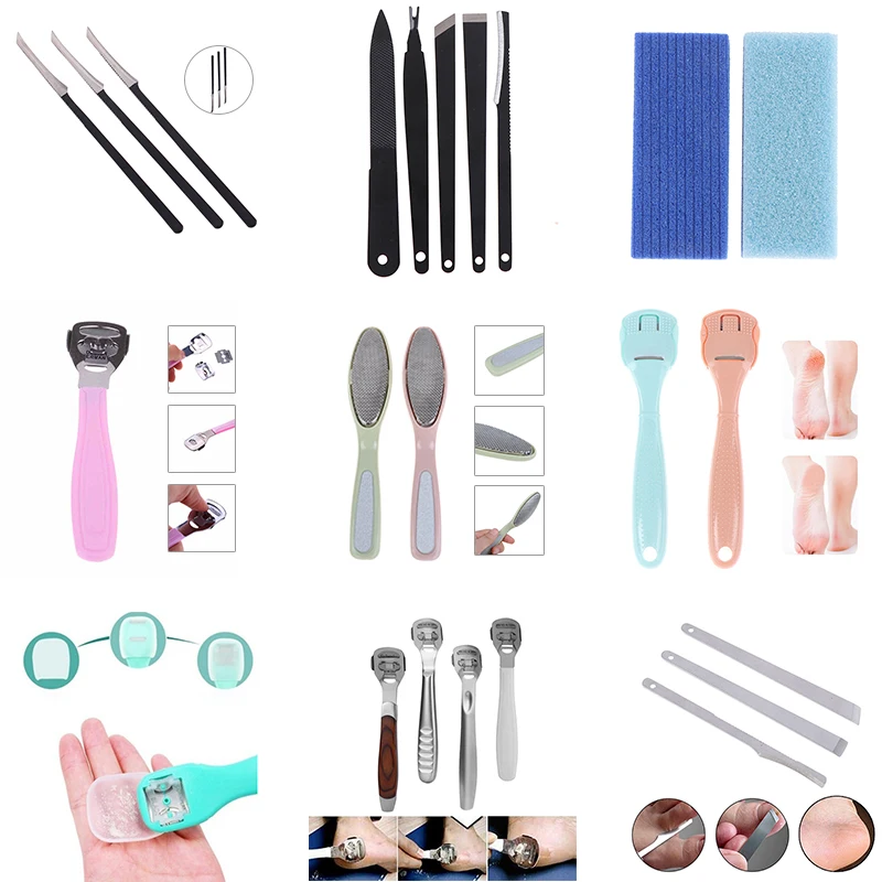 Professional Pedicure Tool Nail Knife Set Toenail Heels Callus Cuticle Remover Foot Care Kit Podiatry Ingrown Nail Cutter