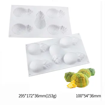 1個鳳梨桃子水果系列蛋糕矽膠模具芒果柳橙烘焙慕斯模具草莓法式甜點慕斯模具 8 最佳銷售 迷你矽膠模具 - №8