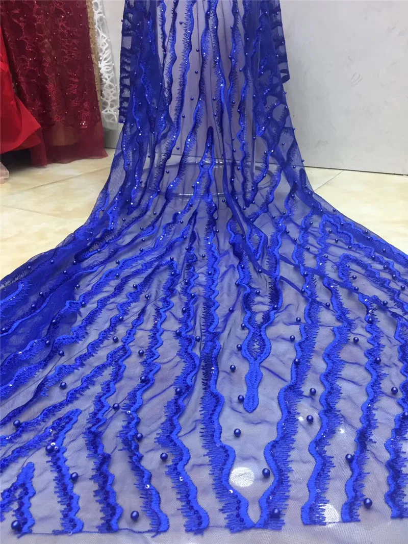 

Best quality African Tulle embroidered Lace Fabric African net Lace Fabric with beads JRB-8.1302 for wedding dress