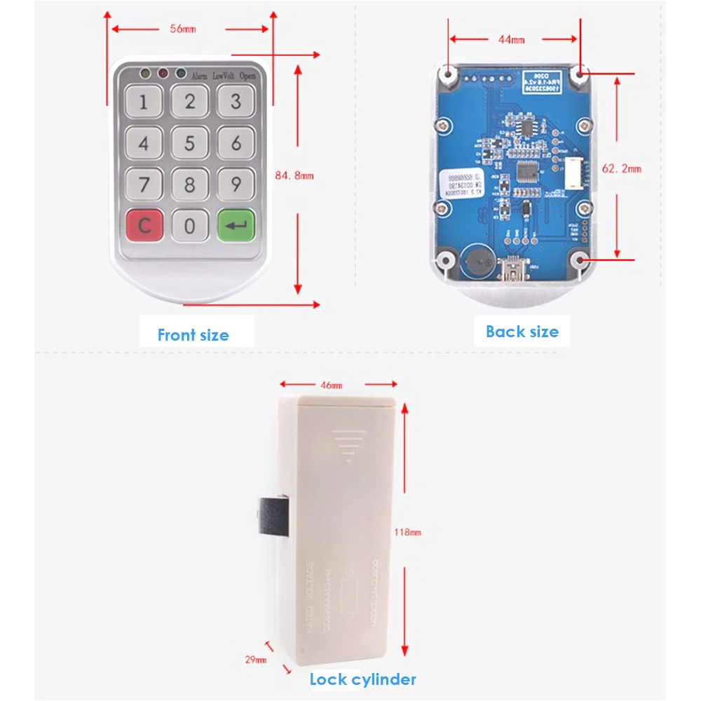 Intelligent Password Locks Electronic Password Keypad Lock Electromagnetic Lock For Cabinet/Office Storage Lock File