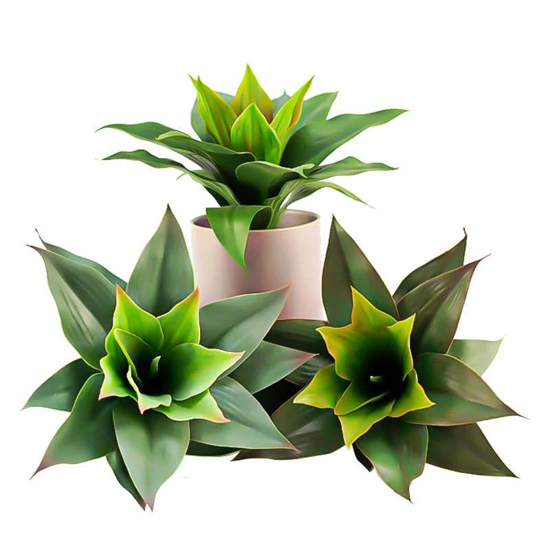 

2pcs/lot Big Artificial Succulent Plants Plastic Aloe Fake Agave Tree Real Touch Leaf Air Plants For Home Desk Wall Garden Decor