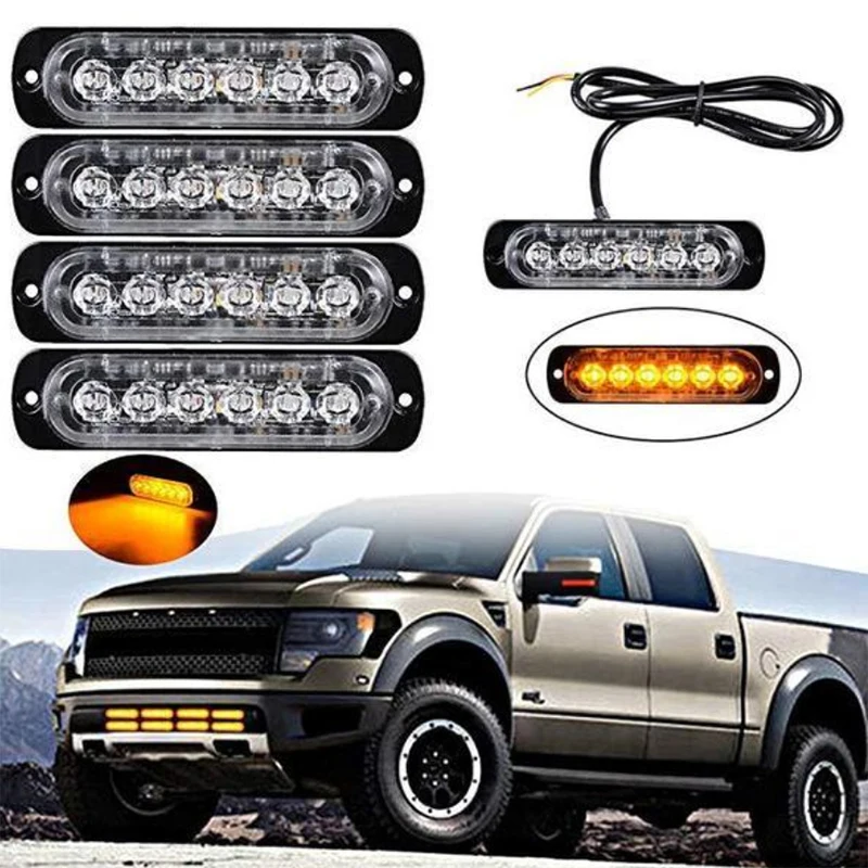 

Car Flexible Warning Strobe Work Light 6 LED 12V-24V For Car Vehicle Truck Motorcycle 18 Modes противотуманные фары أدوات التفتي