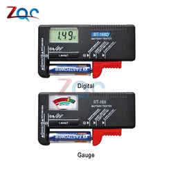 Universal Battery Tester BT-168D Digital / BT-168 Gauge Battery Voltage Detector for 1.5V AA / AAA / C / D / Button Cell 9V PP3