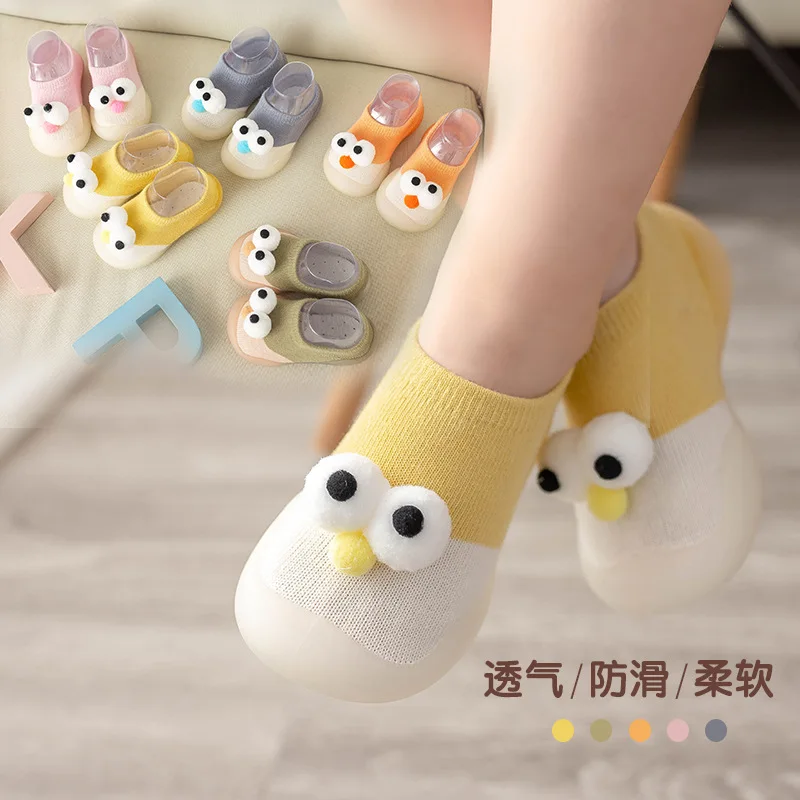 Children Anti-slip Shoes Newborn Baby Boy Girl Cotton Non-slip Floor Socks Rubber Sole Cartoon Indoor Socks Infant