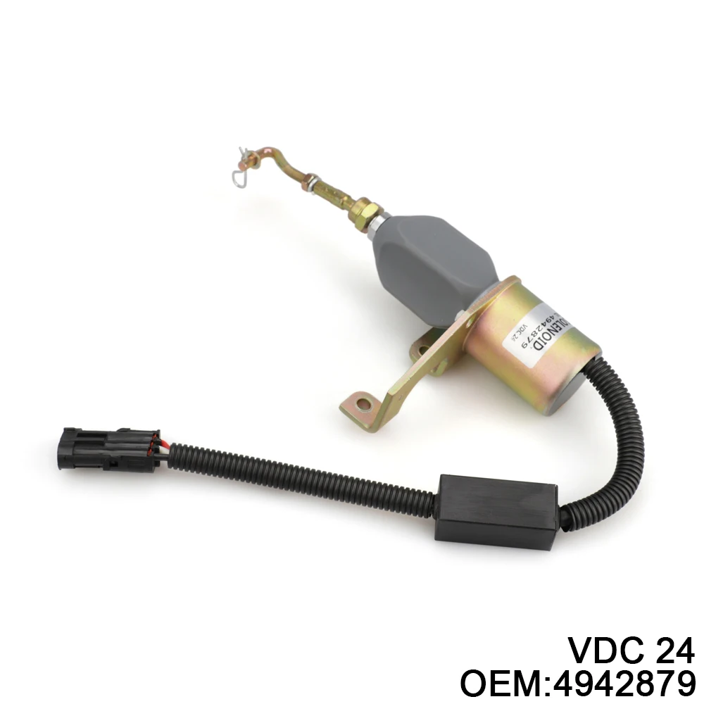 シアン6bt6bta 5.9l 4bt 4bta 5295567 4942879用の24ボルト燃料遮断ソレノイドバルブ