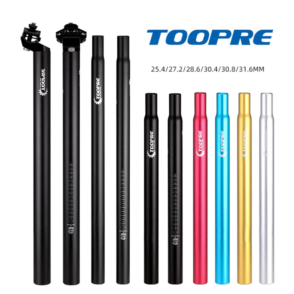 TOOPRE Mountainbike-Sattelstütze 350mm 450mm 25.4 27.2 28.6 30.8 Aluminiumlegierung Sattelrohr Fixed-Gear-Sattelstütze Fahrradteile – Detail 1