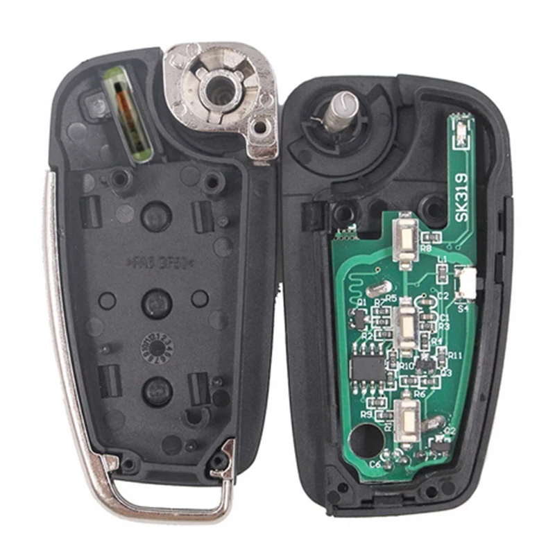 DIYKEY 3 Button P/N: 8E0 837 220 L Upgraded Flip Remote 315MHz ID48 for Audi A4 S4 2006 2007 2008 2009 2010 Car Key Fob