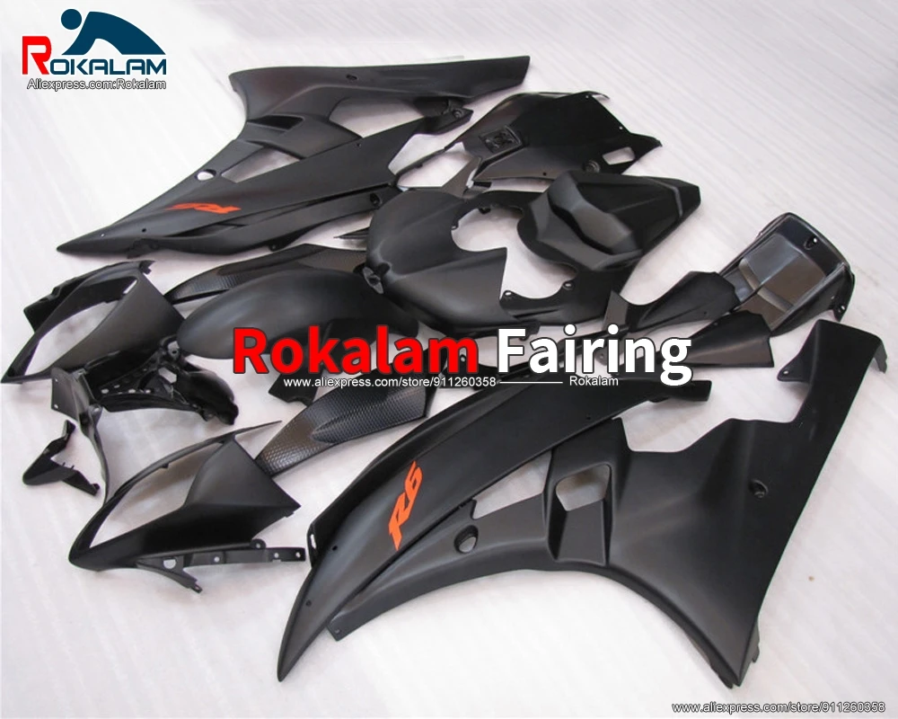 

Cowl Set For Yamaha R6 YZF600 2006 2007 YZFR6 06 07 Matte Black Sport Motorcycle ABS Fairing Kit (Injection Molding)