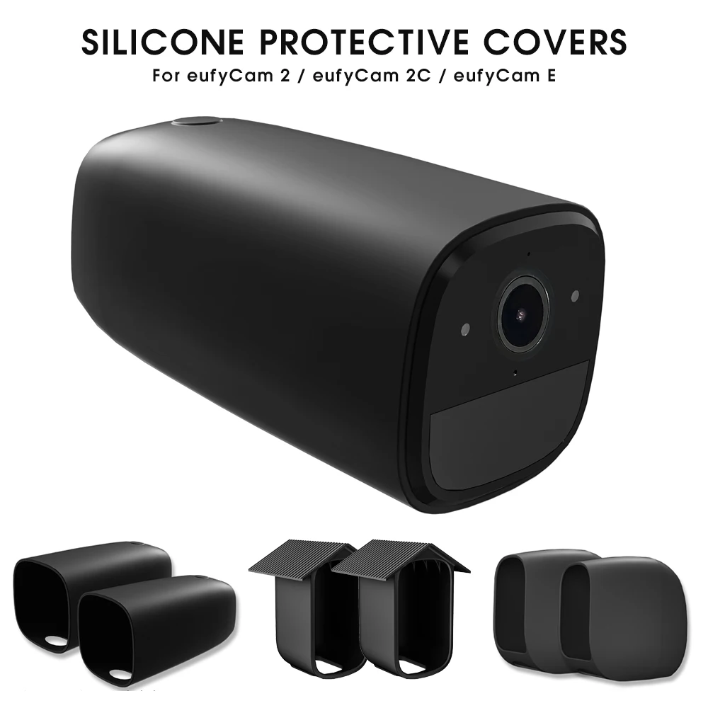 2PCS Silicone Protective Covers for eufyCam Eufy-2C Eufy-2 Anti-Scratch Camera Protective Cover Giving Security Camera