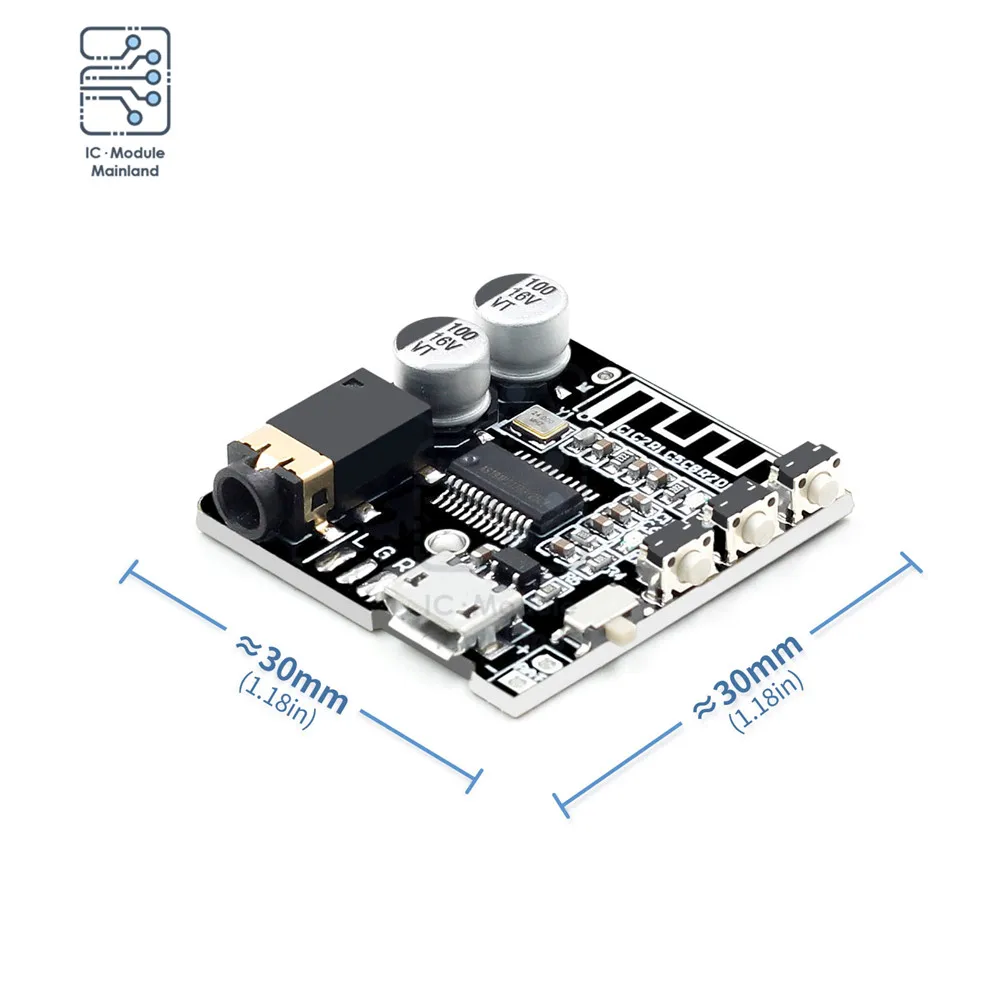 VHM-314 Bluetooth 5.0 Modul Penerima Audio MP3 Papan Dekoder Lossless 3.7-5V Papan Amplifier Decoding Musik Stereo Nirkabel