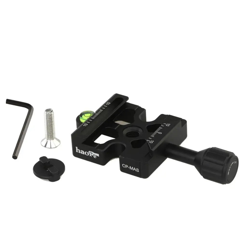 Haoge Combo Boss Adapter with Arca & Manfrotto Compatible Quick Release Clamp for Manfrotto Tripod Ball Head Clamp Replacement