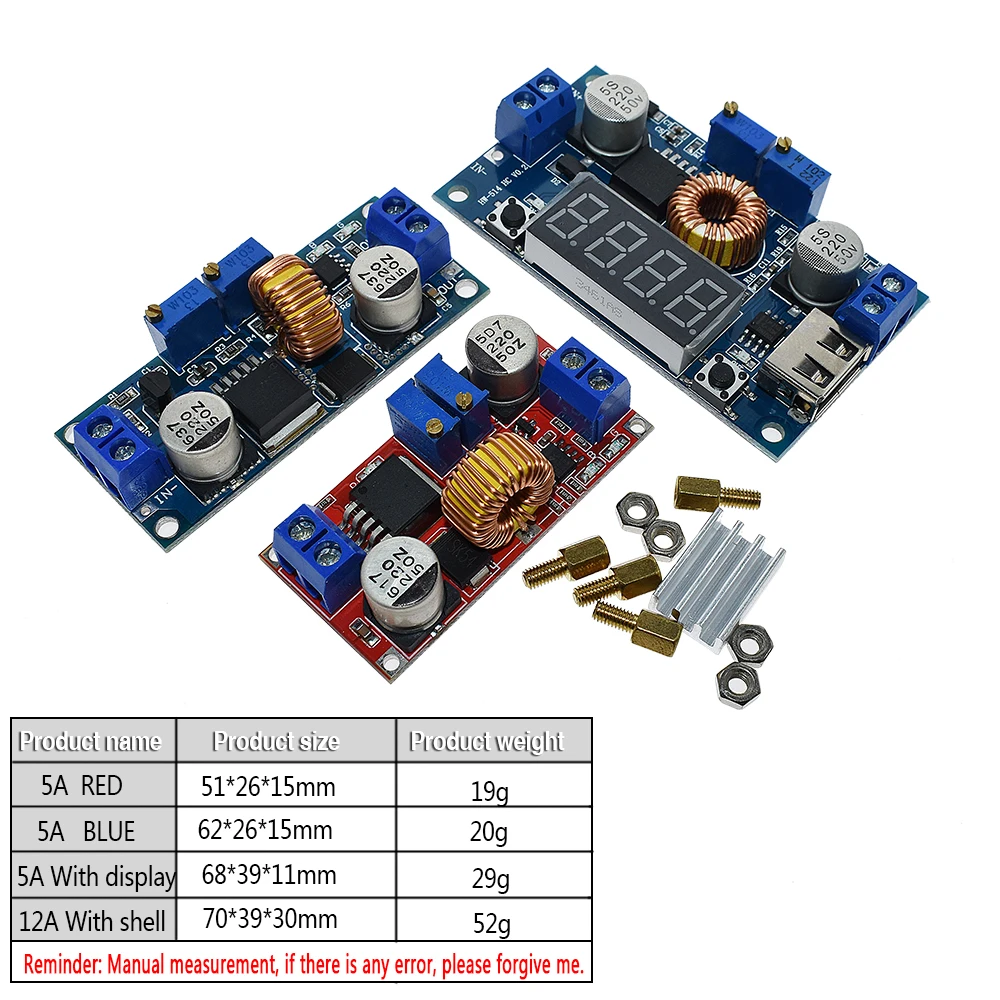 Original 5A DC to DC CC CV Lithium Battery Step down Charging Board Led Power Converter Lithium Charger Step Down Module XL4015