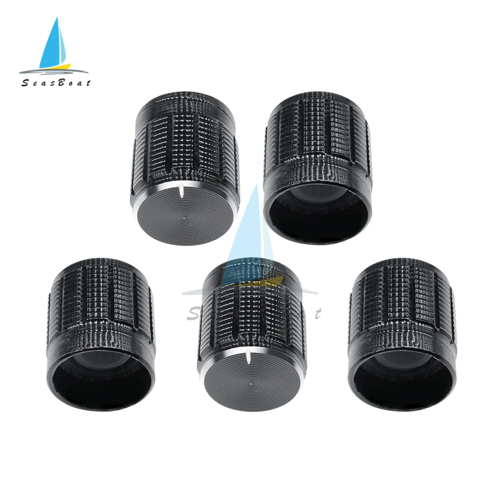 5ชิ้น/ล็อต6มม.PotentiometerลูกบิดหมวกKnurled Shaft Potentiometerปุ่มควบคุมเส้นผ่าศูนย์กลาง15มม.X 17มม.อลูมิเนียมสวิทช์ลูกบิด