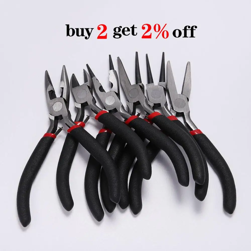 Ferronickel Carbon-Hardened Steel Round Nose End Cutting Jewelry Pliers Tools DIY Equipment Pliers Fit Handcraft Beadwork Repair