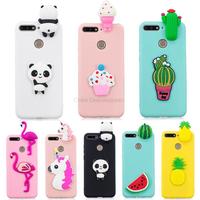 3D Panda Unicorn Cactus Silicone Cover on For Huawei Honor 8A 8X 8C 8S 9i 10i 7A 7C Pro Honor 7S 8 9 10 Lite P Smart 2019 Case