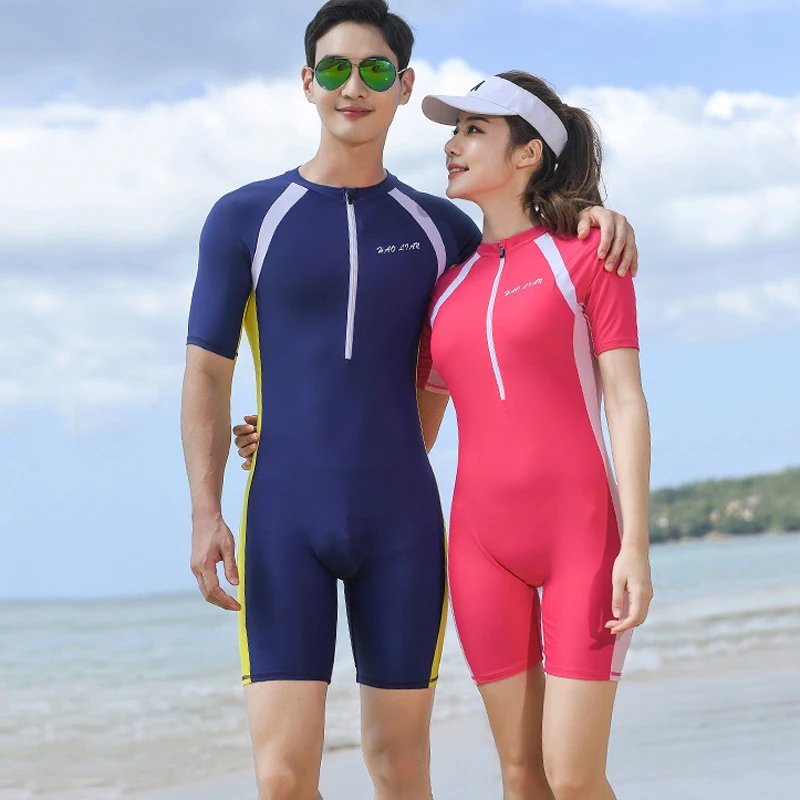 Swimwear For Couples Swimsuit Women One Piece Plus Size Swimming Dress Men Monokini Beach Wear Bathing Suit Rashguard Surfen