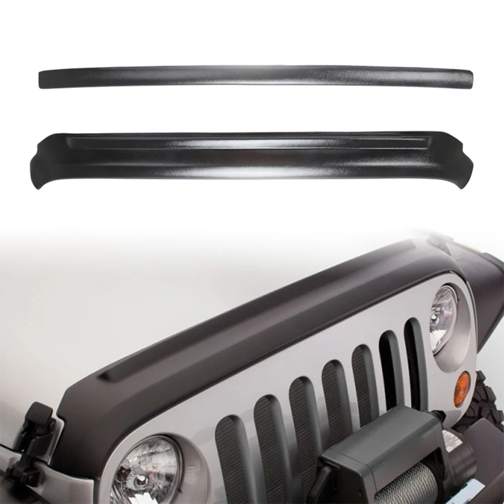 2Pcs For Jeep Wrangler JK Accessories Hood Bug Stone Chip Deflector Guard 2007 2008 2009 2010 2011 2012 2013 2014 2015 2016 2017