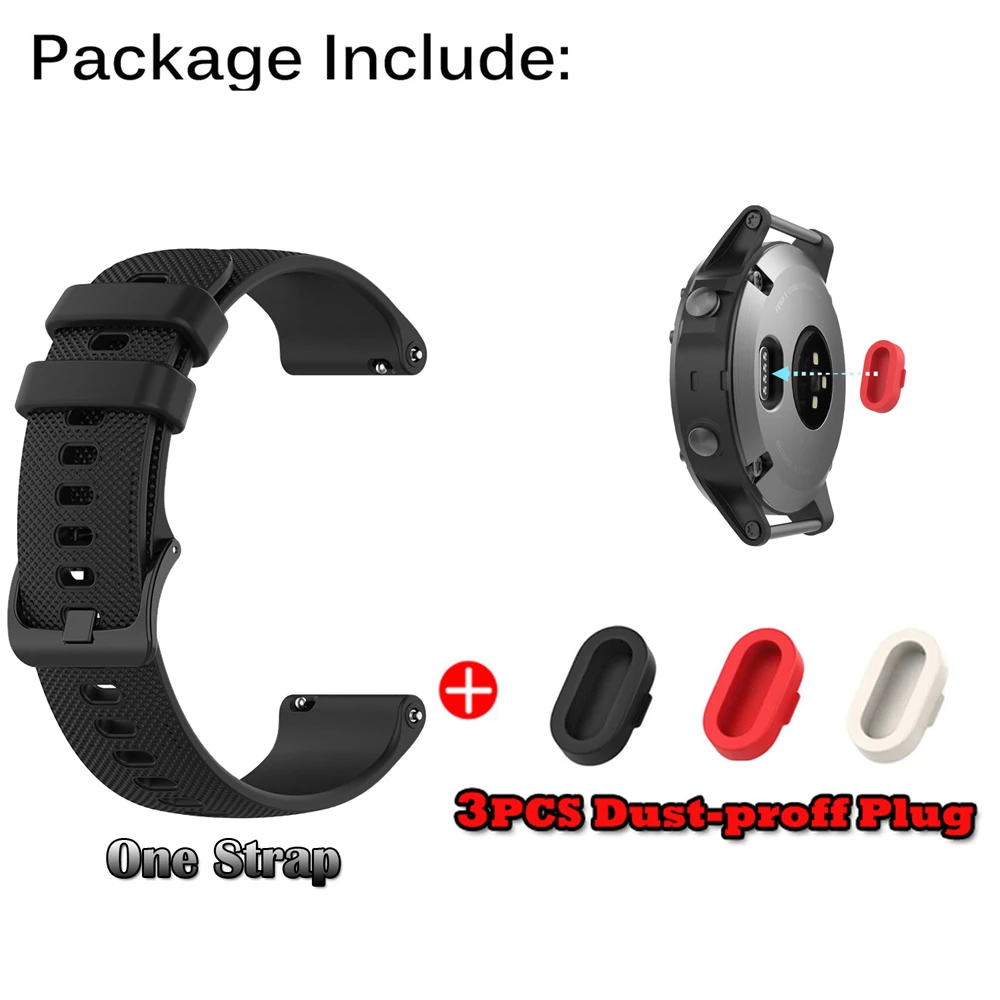 Dây Đeo Cổ Tay Cho Garmin Venu Vivoactive 3 Dây Đeo Dây Đeo Đồng Hồ Silicone Với Chống Bụi Cắm Cho Garmin Vivoactive 4S 4 forerunner245