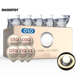 OLO condom delay ejaculation sleeve extender long sex Condom with beads 0.01 Ultra-thin Condoms Passion Sex Toys Penis sleeve