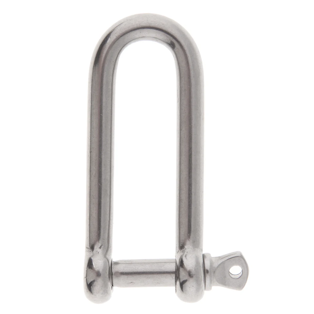 Stainless Steel Straight Long D Shackle 1/4\