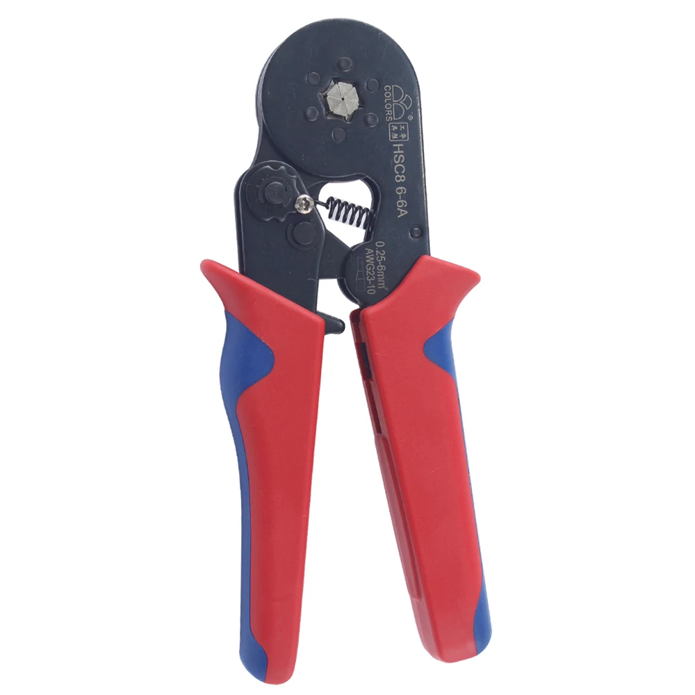 HSC8 6-6B 6-6A mini clamp tool crimping plier 0.25-6mm2 terminals crimping tools multitools hands quadrilateral needle terminals