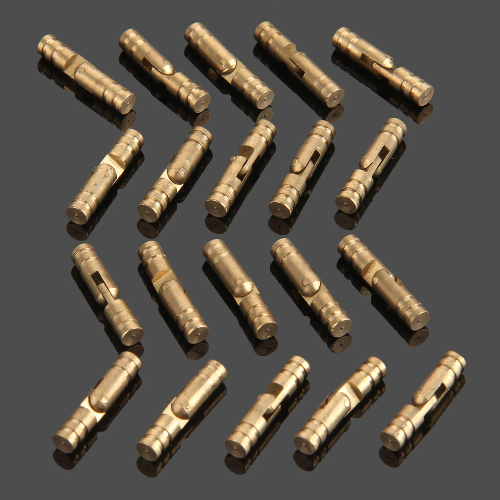 20pcs Copper Barrel Hinges Cylindrical Cabinet Jewelry Box Hidden Invisible Concealed Hinge Furniture Hardware