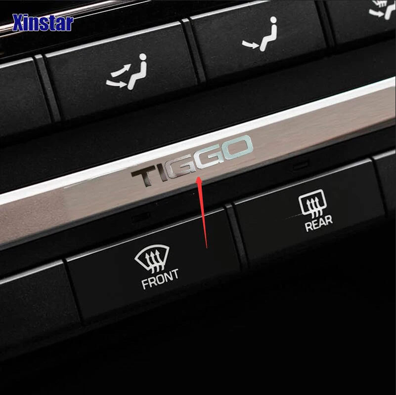 Stainless Steel Car Interior Decals Sticker For  CHERY TIGGO 2 3 4 5 7 8 PRO PLUS ARRIZO 5 Auto Accessories