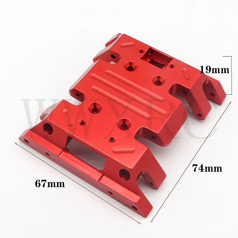 Placa de deslizamiento medio de montaje de Base inferior de transmisión de caja de cambios de Metal para 1/12 MN128 MN86 MN86K MN86KS RC Crawler accesorios de actualización