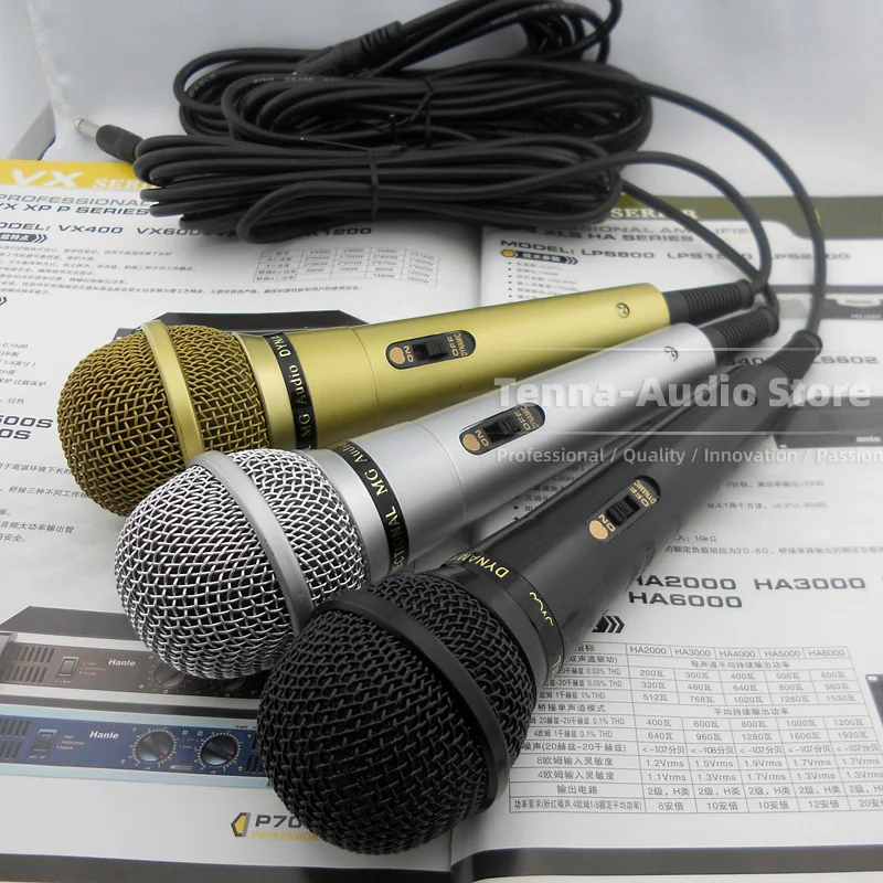 3-Meter Cable Dynamic Microphone Microfone For Karaoke Speaker PA Power Amplifier Mikrofono KTV System Loudspeaker Microfono