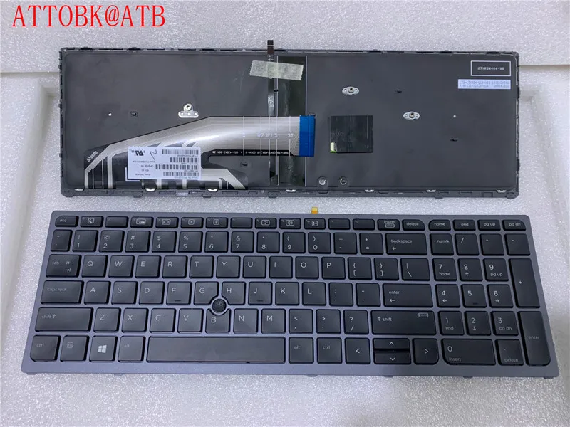 NEW English laptop Keyboard For HP ZBOOK 15 G3 G4 17 G3 G4 with backlit original black/grey frame keyboard