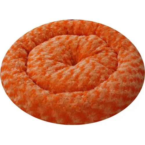 Pet Corn Round Cat Dog Bed Orange 50x50