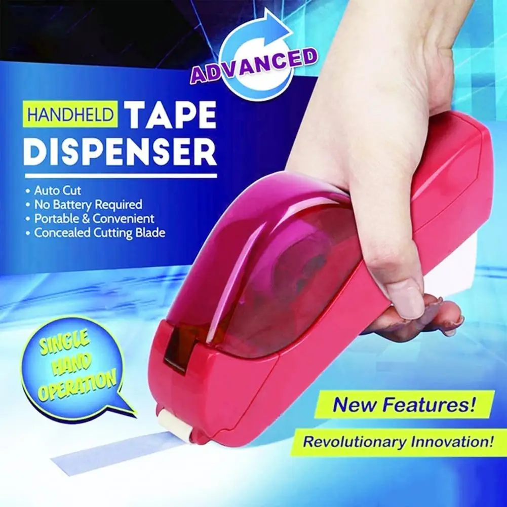 Tape Dispenser Shock-resistance Anti-Slip Grip Plastic Automatic Creative Wear-resistant Packaging Dispenser for Home Office