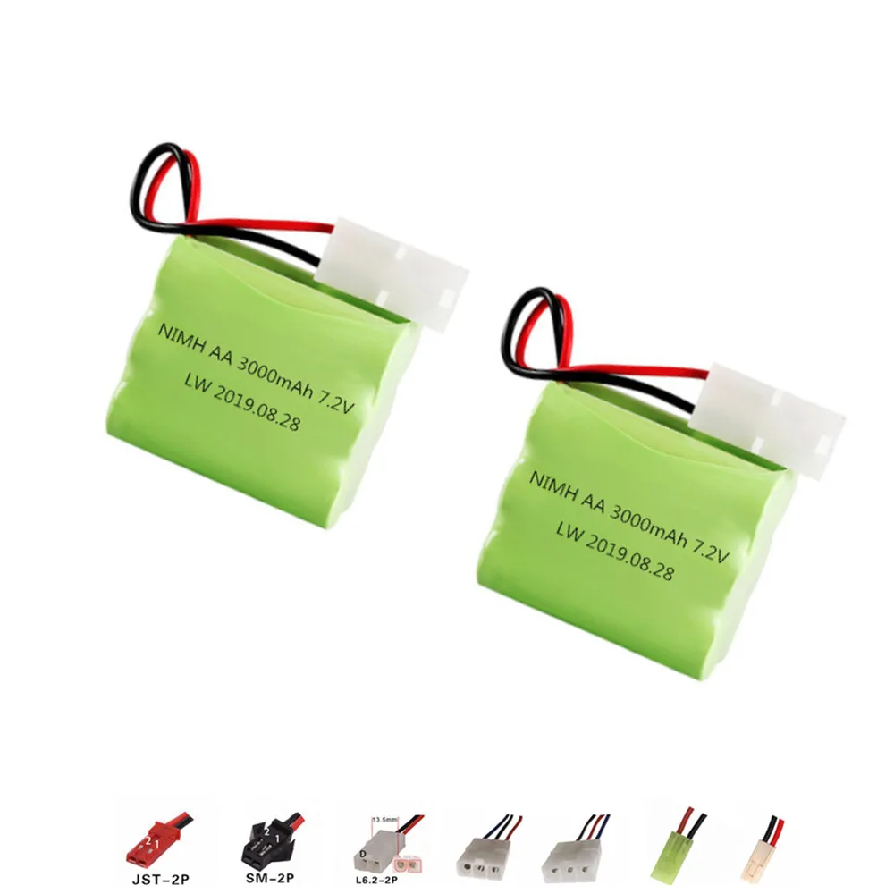 Ni-MH 7.2 v 3000mAh zestaw z ładowarką do samochodzik zdalnie sterowany zbiornik pociąg Robot łódź pistolet 5 * AA 7.2 v 2400 mAh ładowalny akumulator
