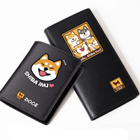 Shiba Inu Funny Doge Print Women Kawaii Long Wallet Lovely Husky Mens Wallets Fashion Pu Leather Purse Carteira Corgi Money Bag