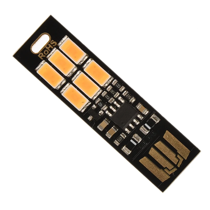 Soshine Portable Mini USB Power 6 LED Light Bar Light Lamp 1W 5V Touch Dimmer Warm Light for Power Bank Computer Laptop