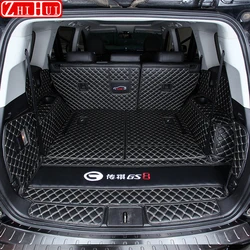For Trumpchi GS8 2017-2023 GAC 2024 Car Trunk Protection PU Leather Mat Catpet Interior Modification Cover Part Auto Accessories
