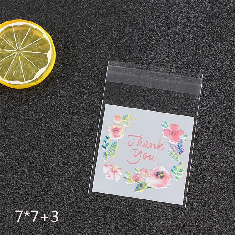 25pcs 10*10+3 Big Lovely Self-Stick Transparent Opp Bags Bracelets Earring Necklace Gift Bags Packaging for Jewelry Box Package