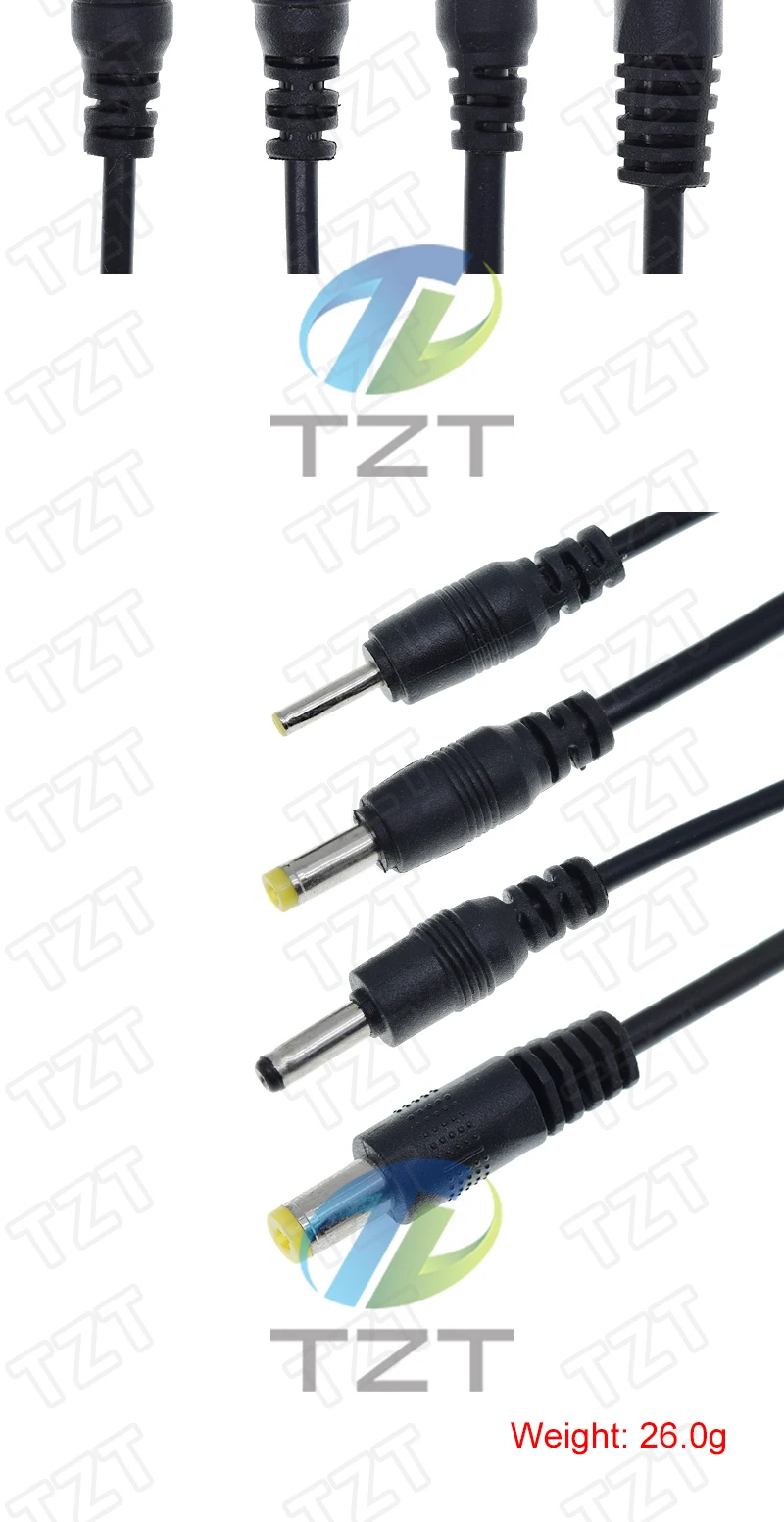 TZT 1/3PCS 1M USB-Anschluss zu 2.0*0.6mm 2.5*0.7mm 3.5*1.35mm 4.0*1.7mm 5.5*2.1mm 5V DC-Stromkabel-Stecker – Detail 4